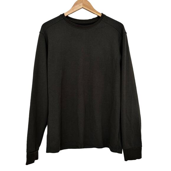 01 Algo Performance Lot of 2 Green Long Sleeve Thermal Shirt Sz LT - Picture 2 of 10